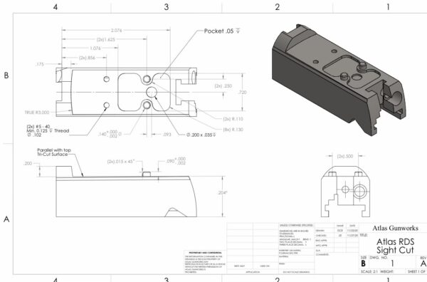 Atlas Optics Cut Service for 1911/2011 Pistols-Red Dot Ready - Image 3